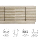 Modway Render 70" Faux Travertine Sideboard Cabinet TV Stand by Modway-EEI-6966-TRA