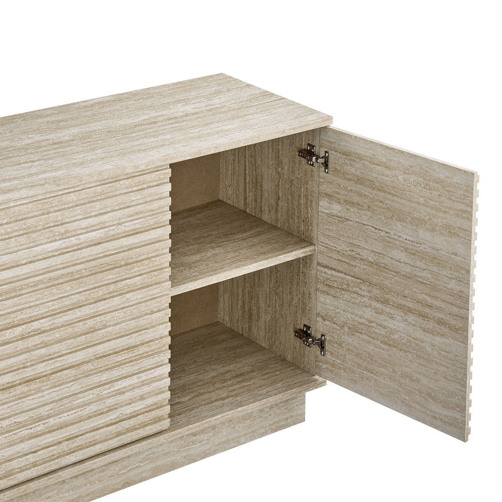 Modway Render 70" Faux Travertine Sideboard Cabinet TV Stand by Modway-EEI-6966-TRA