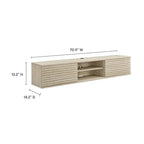 EEI-6965-TRA Render 70" Faux Travertine Wall-Mount Media Console TV Stand by Modway