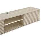 EEI-6965-TRA Render 70" Faux Travertine Wall-Mount Media Console TV Stand by Modway