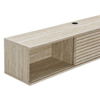 EEI-6965-TRA Render 70" Faux Travertine Wall-Mount Media Console TV Stand by Modway