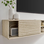 EEI-6965-TRA Render 70" Faux Travertine Wall-Mount Media Console TV Stand by Modway