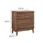 MOD-7201-WAL Render Large 3-Drawer Nightstand by Modway