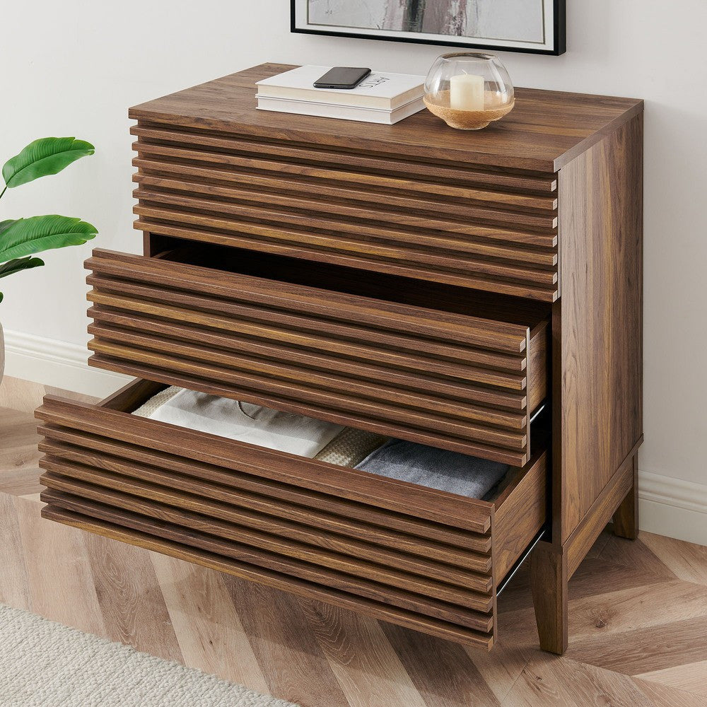 MOD-7201-WAL Render Large 3-Drawer Nightstand by Modway