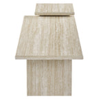 EEI-6970-TRA Render Nesting Faux Travertine Coffee Tables Set of 2 by Modway