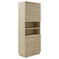 Modway EEI-7179-TRA Render Tall Faux Travertine Linen Storage Cabinet Travertine