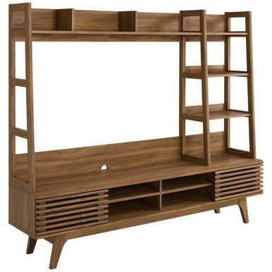 Modway EEI-3863-WAL Render TV Stand Entertainment Center Walnut