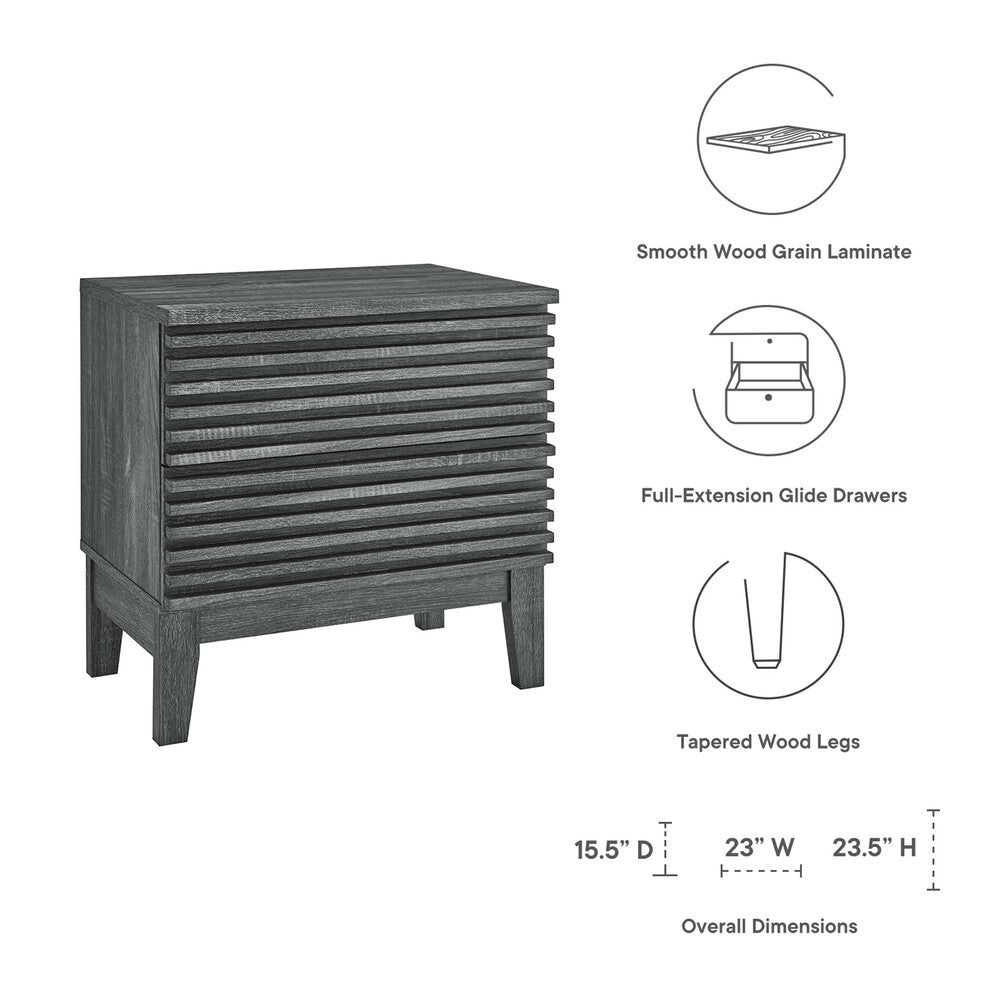 MOD-6964 Render Two-Drawer Nightstand by Modway