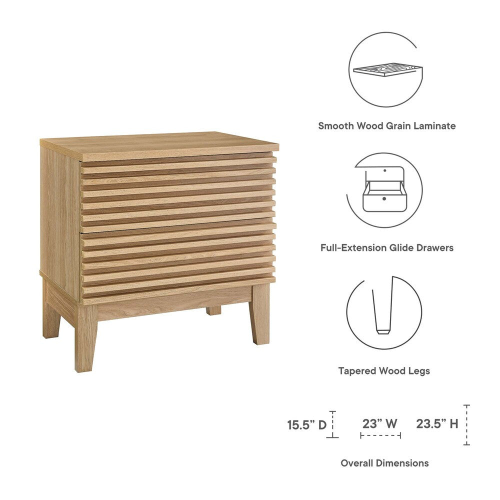 MOD-6964 Render Two-Drawer Nightstand by Modway