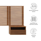 MOD-7117-WAL Render Wall Mount King Headboard and Modern Nightstands by Modway