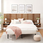 MOD-7117-WAL Render Wall Mount King Headboard and Modern Nightstands by Modway