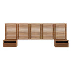 MOD-7116-WAL Render Wall Mount Queen Headboard and Modern Nightstands by Modway