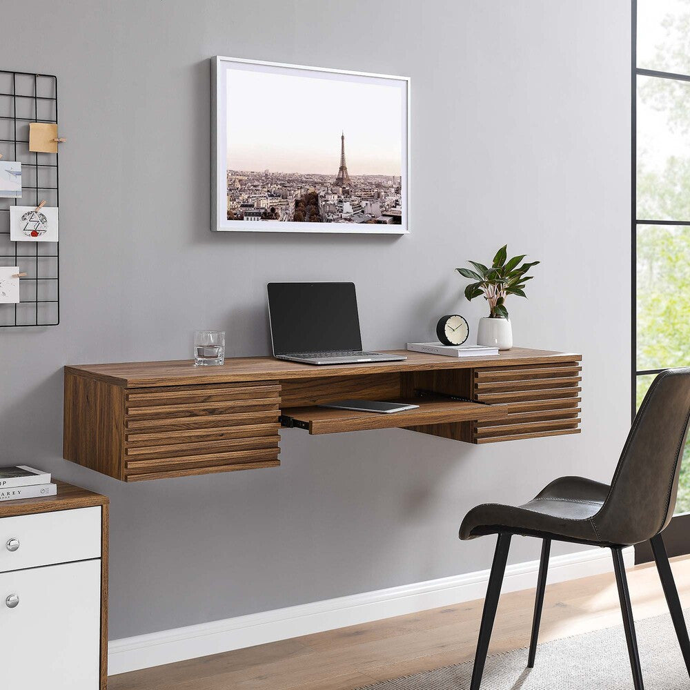 EEI-5865 Render Wall Mount Wood Office Desk by Modway