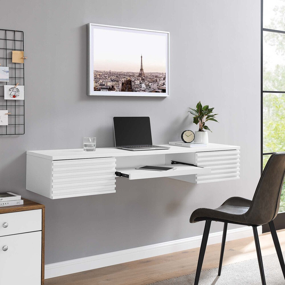 EEI-5865 Render Wall Mount Wood Office Desk by Modway