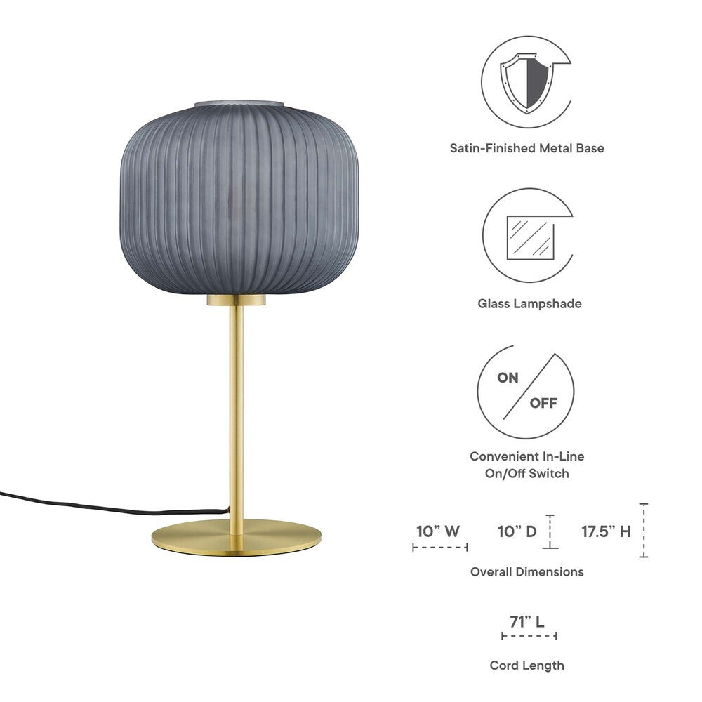 EEI-5622 Reprise Glass Sphere Glass and Metal Table Lamp by Modway