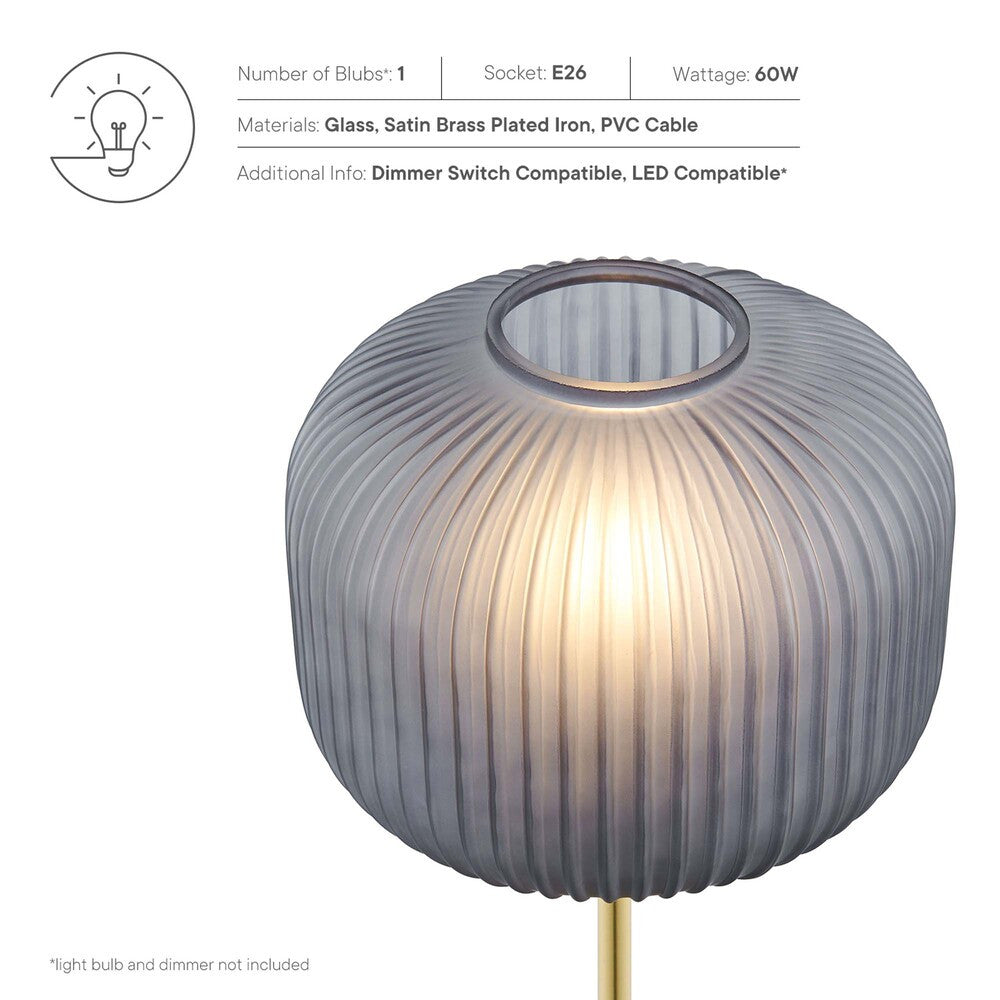 EEI-5622 Reprise Glass Sphere Glass and Metal Table Lamp by Modway