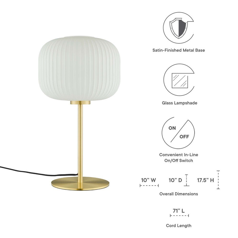 EEI-5622 Reprise Glass Sphere Glass and Metal Table Lamp by Modway