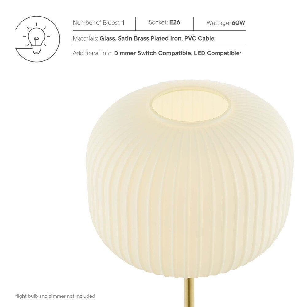 EEI-5622 Reprise Glass Sphere Glass and Metal Table Lamp by Modway
