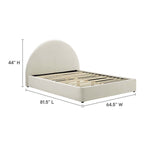 MOD-7131 Resort Performance Velvet Arched Round Full Platform Bed by Modway