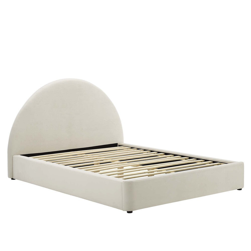 MOD-7131 Resort Performance Velvet Arched Round Full Platform Bed by Modway