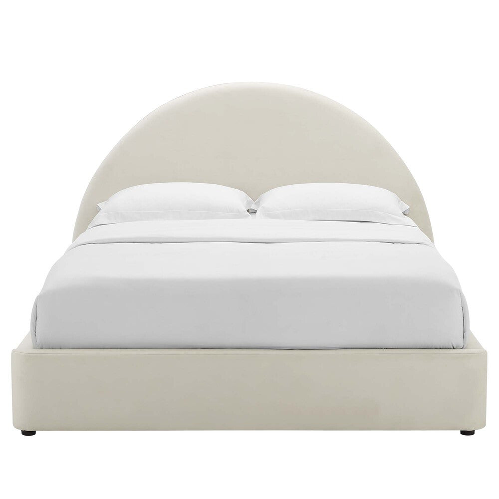 MOD-7135 Resort Performance Velvet Arched Round King Platform Bed by Modway