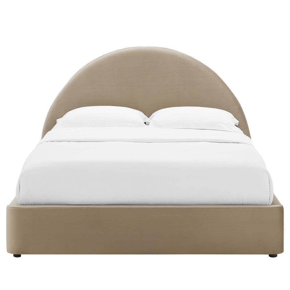 MOD-7135 Resort Performance Velvet Arched Round King Platform Bed by Modway