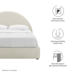 MOD-7133 Resort Performance Velvet Arched Round Queen Platform Bed by Modway