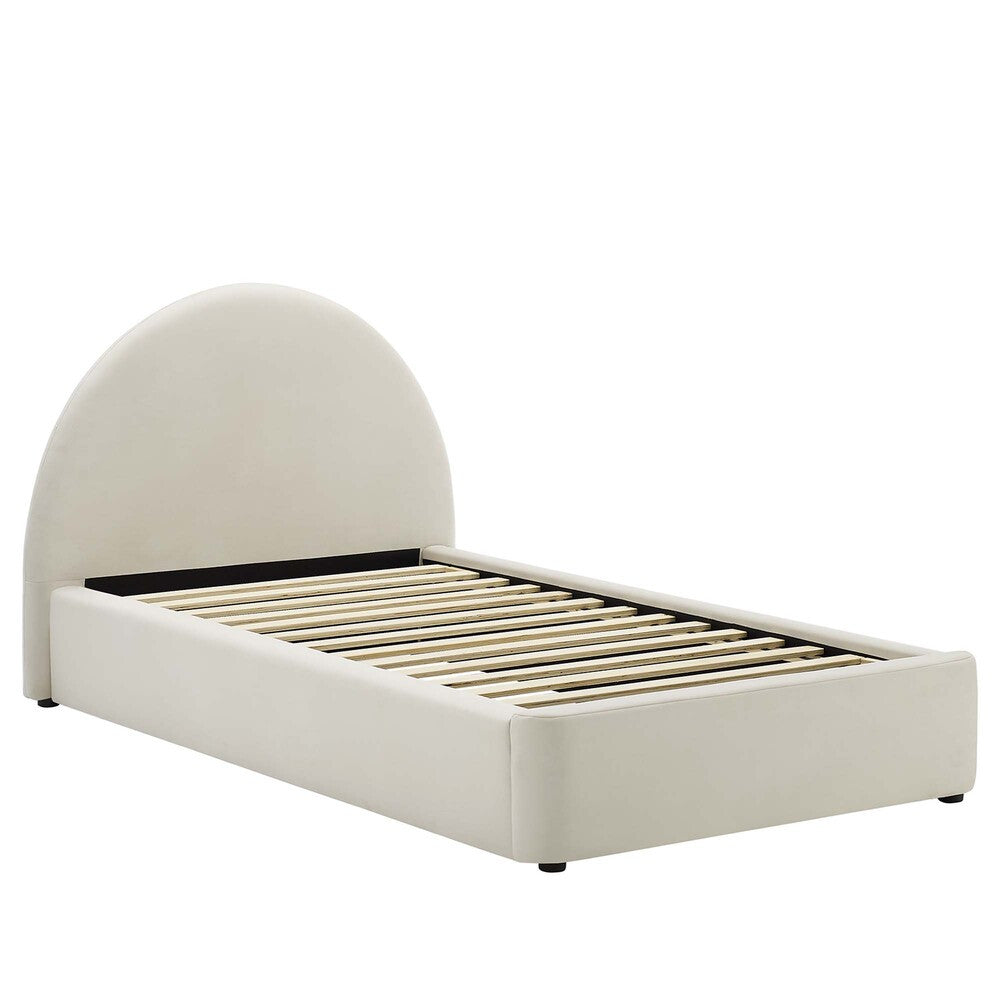 MOD-7129 Resort Performance Velvet Arched Round Twin Platform Bed by Modway