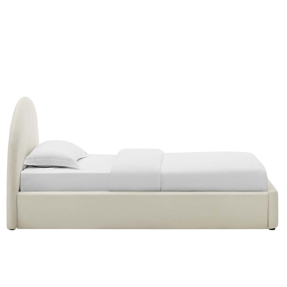 MOD-7129 Resort Performance Velvet Arched Round Twin Platform Bed by Modway