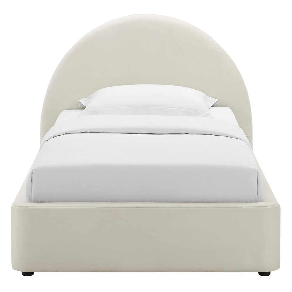 MOD-7129 Resort Performance Velvet Arched Round Twin Platform Bed by Modway