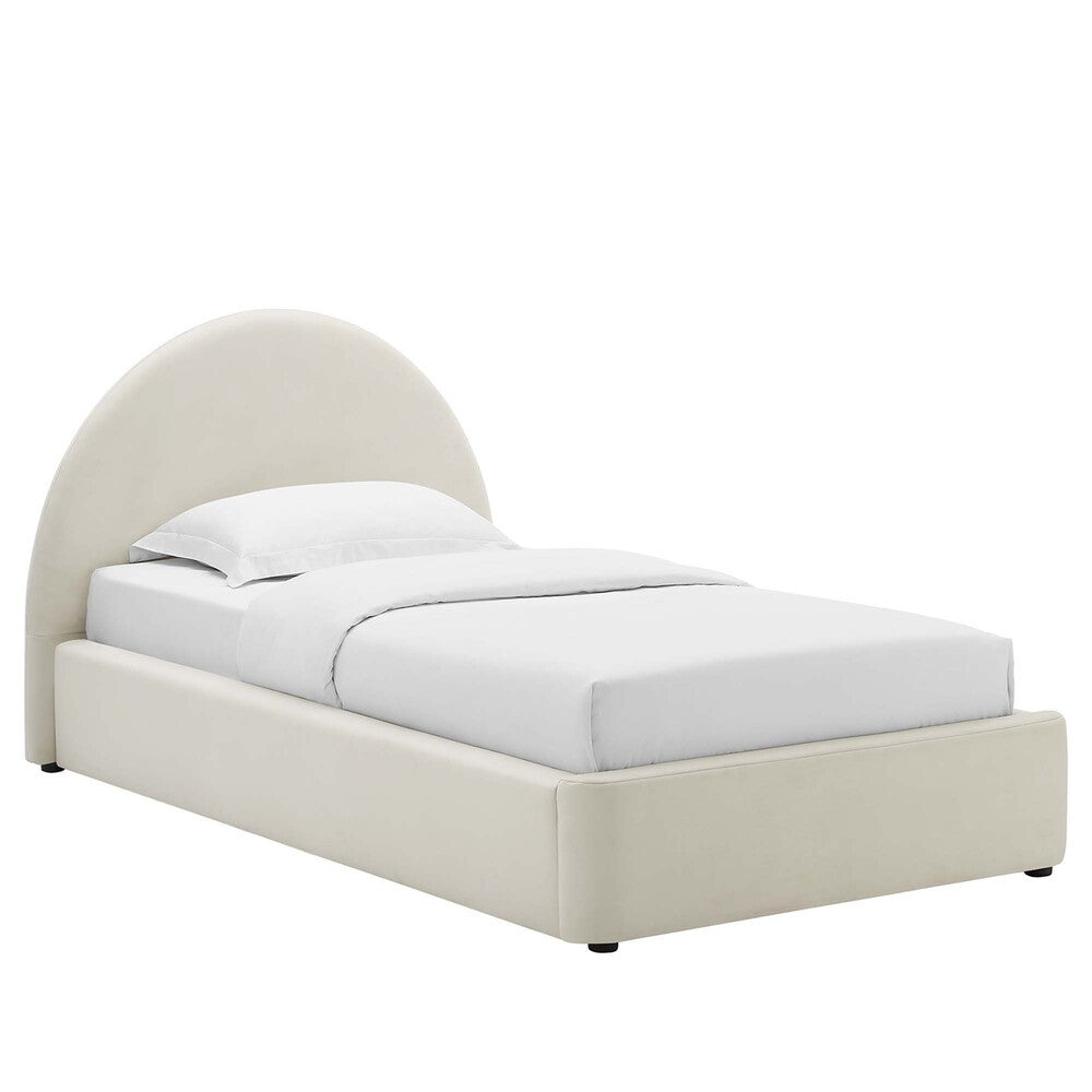 MOD-7129 Resort Performance Velvet Arched Round Twin Platform Bed by Modway