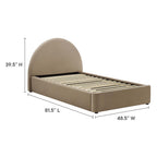 MOD-7129 Resort Performance Velvet Arched Round Twin Platform Bed by Modway