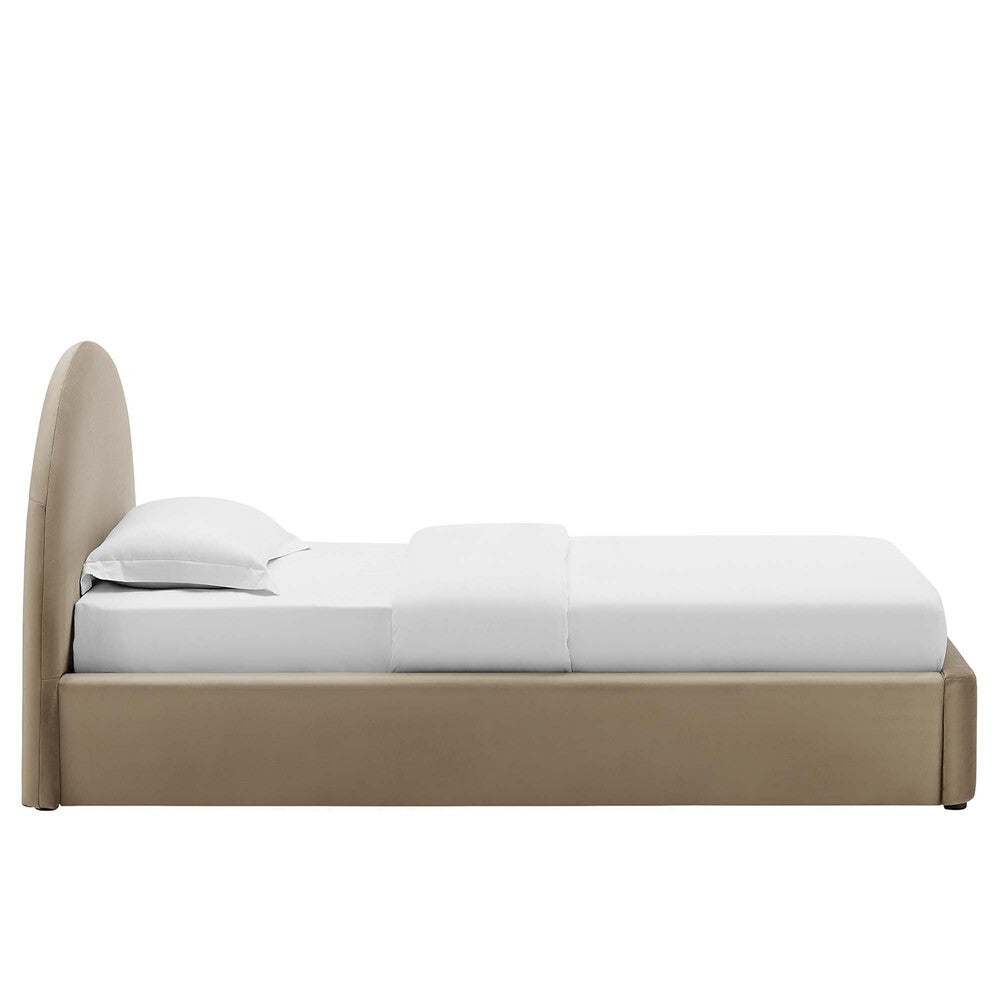 MOD-7129 Resort Performance Velvet Arched Round Twin Platform Bed by Modway