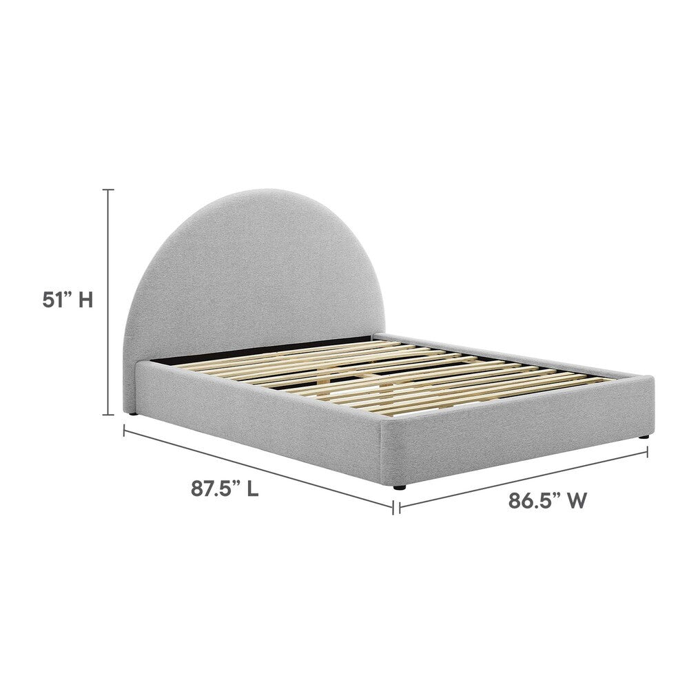 MOD-7134 Resort Upholstered Fabric Arched Round King Platform Bed by Modway