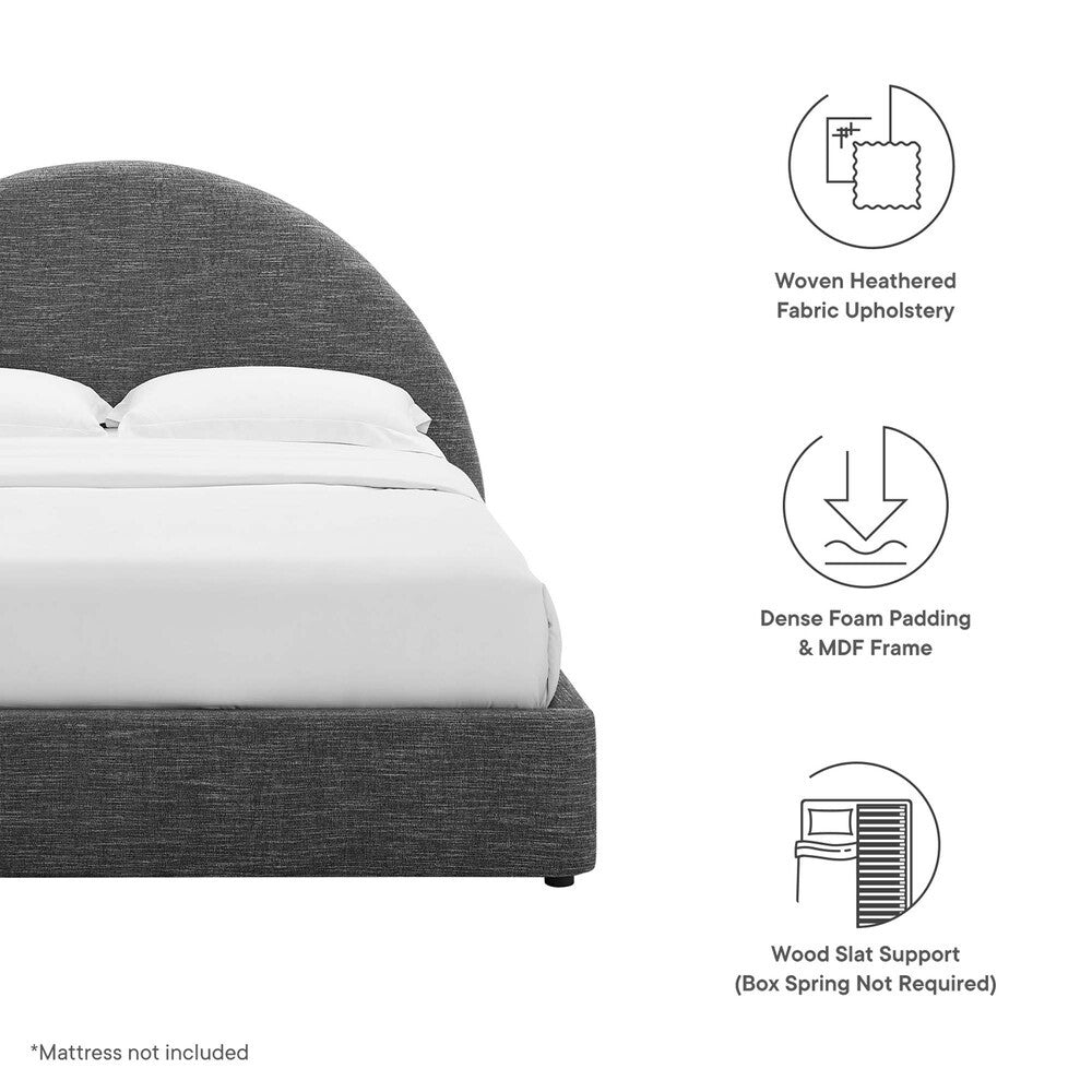 MOD-7132 Resort Upholstered Fabric Arched Round Queen Platform Bed by Modway