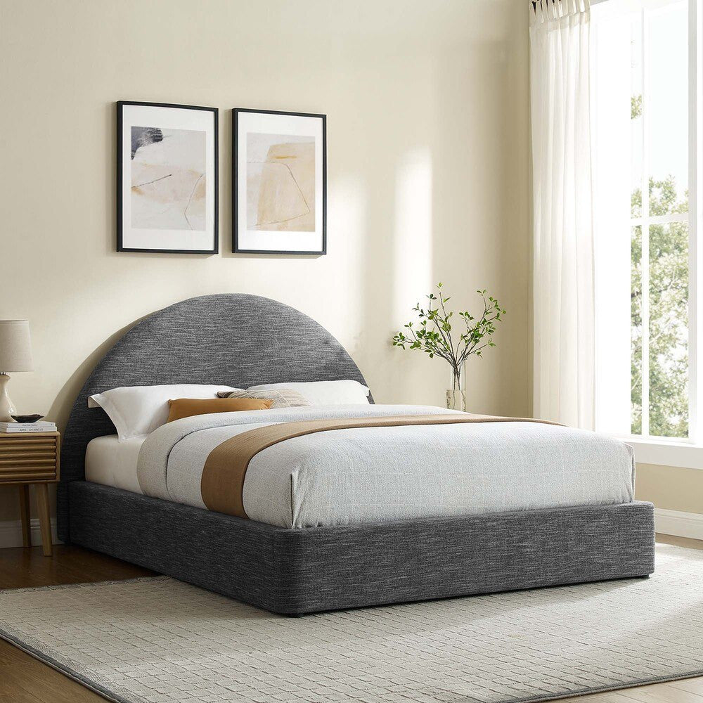 MOD-7132 Resort Upholstered Fabric Arched Round Queen Platform Bed by Modway