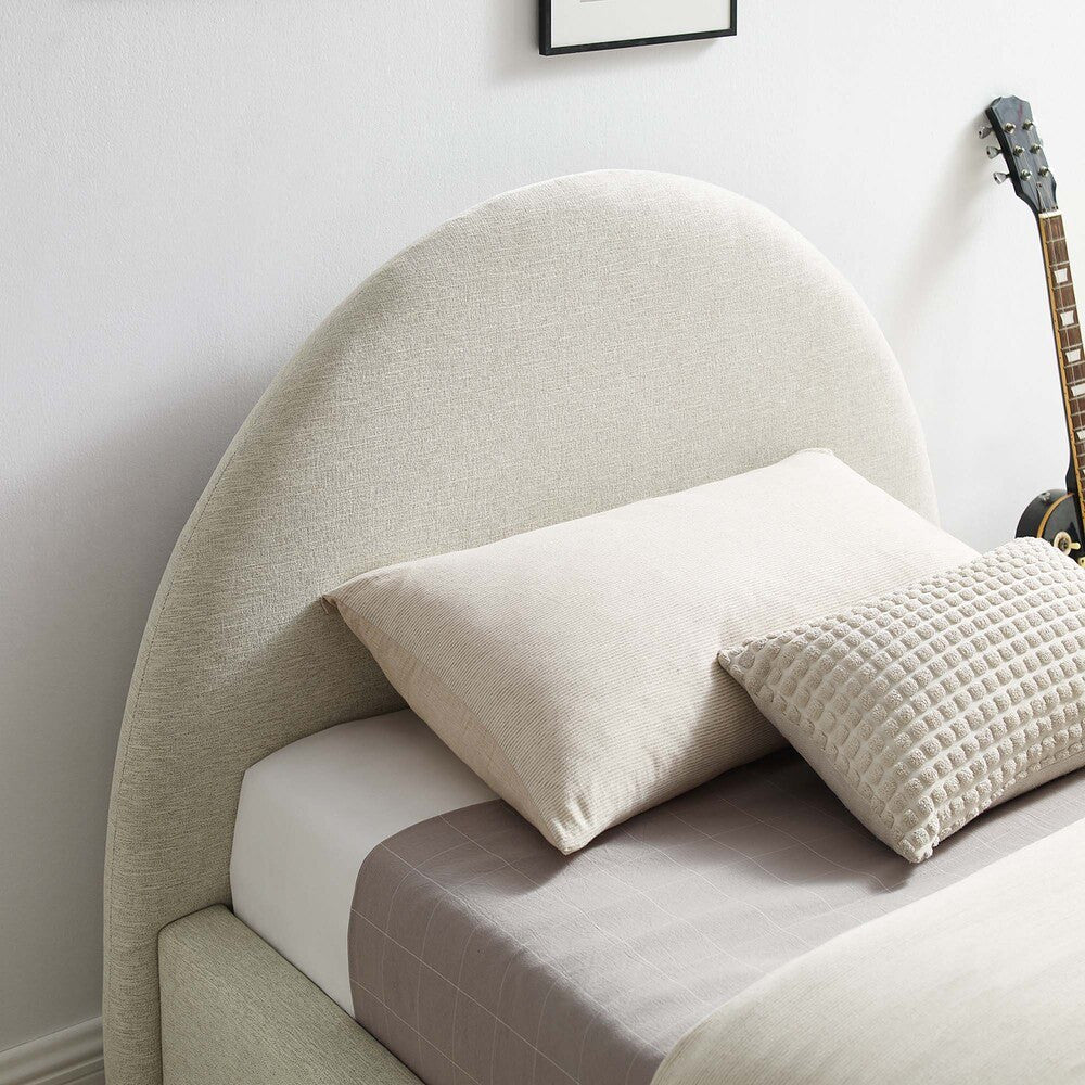 MOD-7128 Resort Upholstered Fabric Arched Round Twin Platform Bed by Modway