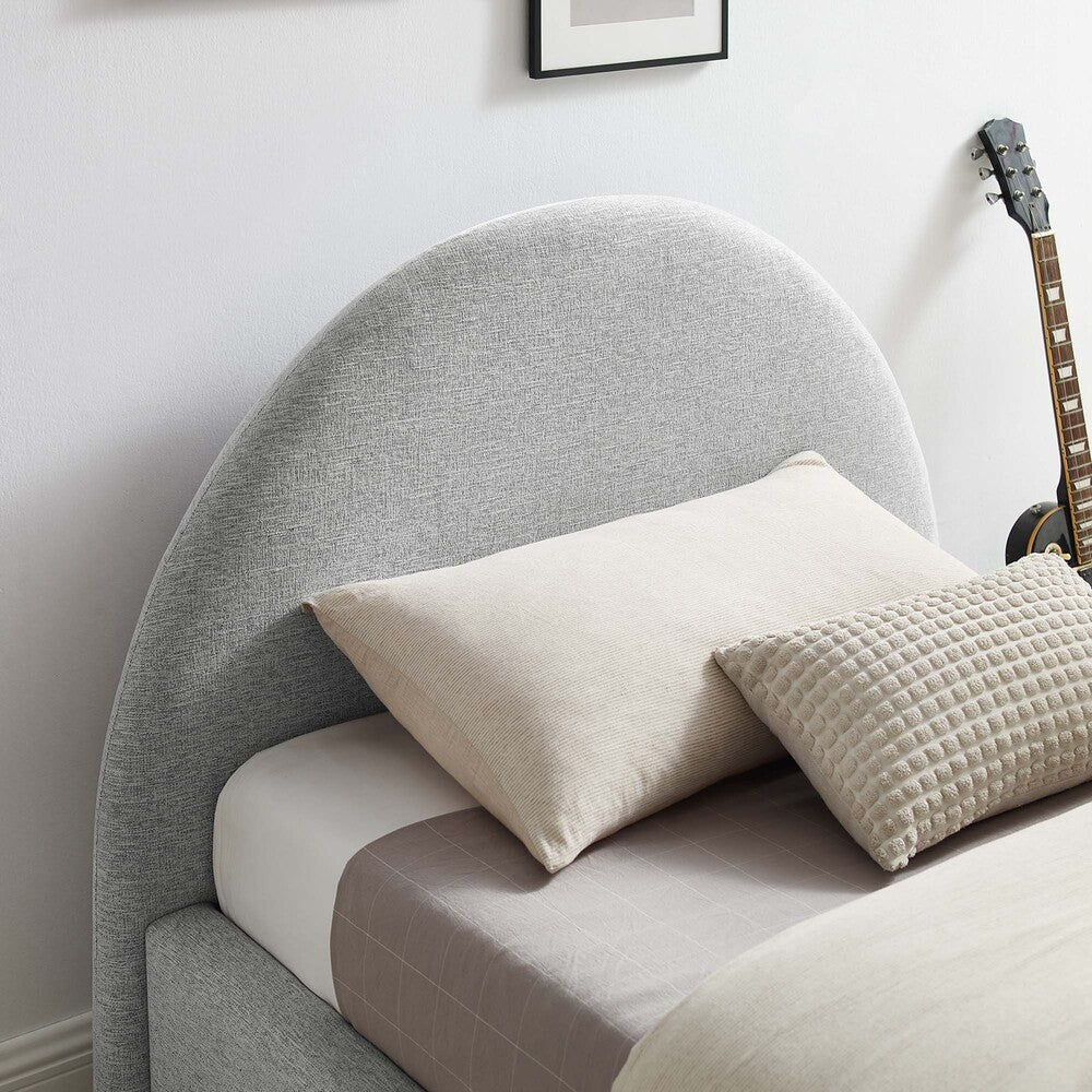 MOD-7128 Resort Upholstered Fabric Arched Round Twin Platform Bed by Modway