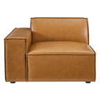EEI-4709-TAN Restore 4-Piece Vegan Leather Sectional Sofa by Modway