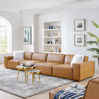 EEI-4710-TAN Restore 4-Piece Vegan Leather Sofa by Modway