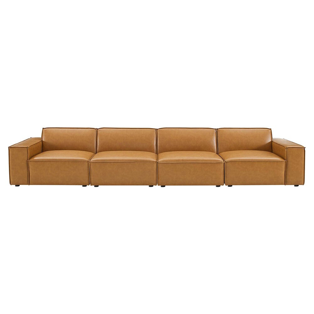 EEI-4710-TAN Restore 4-Piece Vegan Leather Sofa by Modway