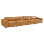 Modway EEI-4710-TAN Restore 4-Piece Vegan Leather Sofa Tan