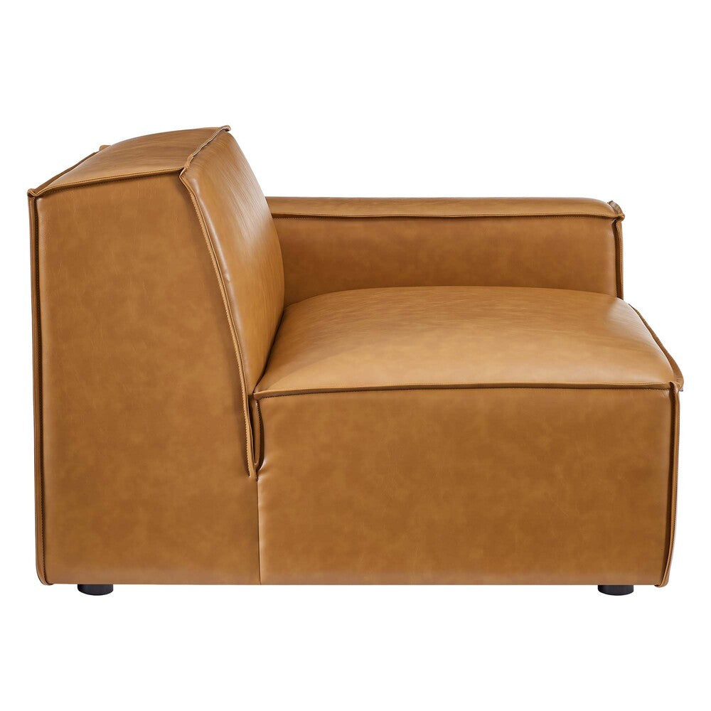 EEI-4711-TAN Restore 5-Piece Vegan Leather Sectional Sofa by Modway