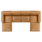 EEI-4713-TAN Restore 6-Piece Vegan Leather Sectional Sofa by Modway