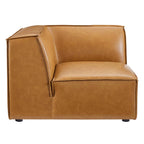 EEI-4715-TAN Restore 6-Piece Vegan Leather Sectional Sofa by Modway