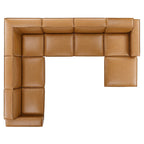 EEI-4716-TAN Restore 7-Piece Vegan Leather Sectional Sofa by Modway