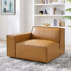 EEI-4492-TAN Restore Left-Arm Vegan Leather Sectional Sofa Chair by Modway