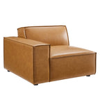 EEI-4492-TAN Restore Left-Arm Vegan Leather Sectional Sofa Chair by Modway