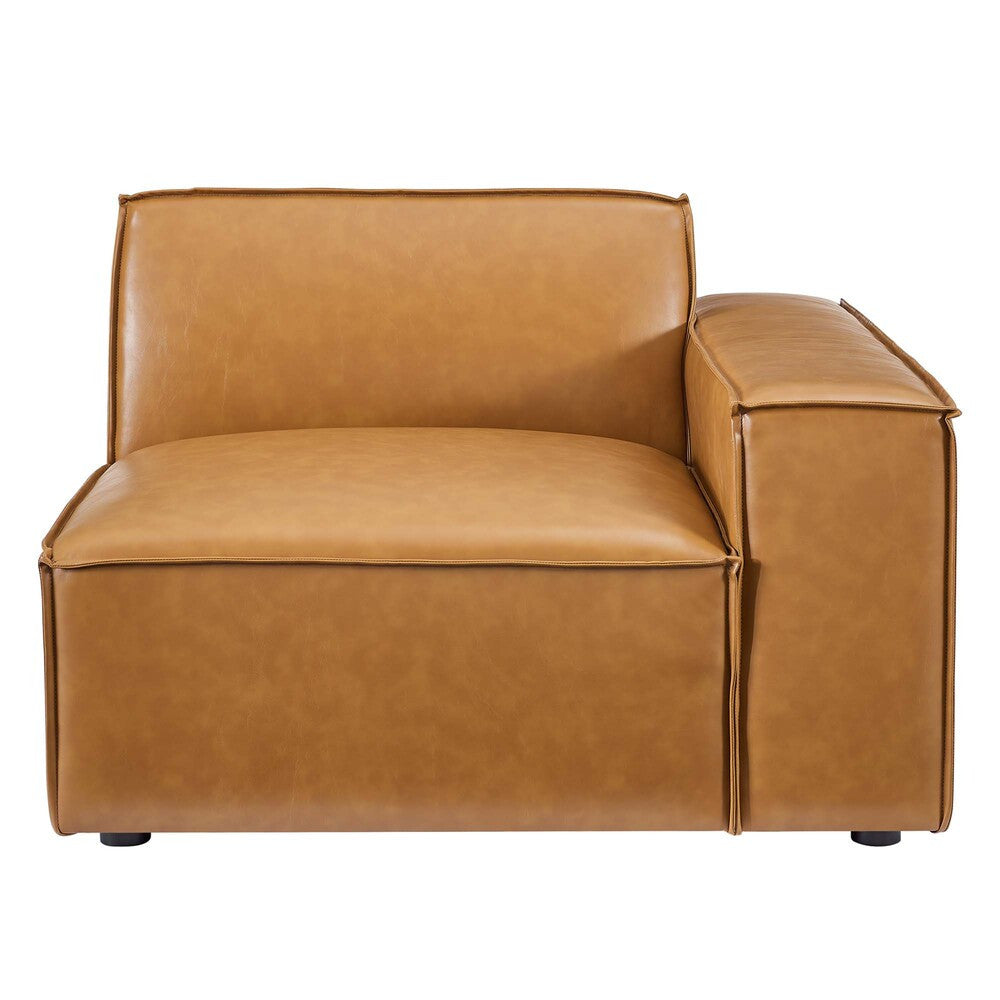 EEI-4493-TAN Restore Right-Arm Vegan Leather Sectional Sofa Chair by Modway