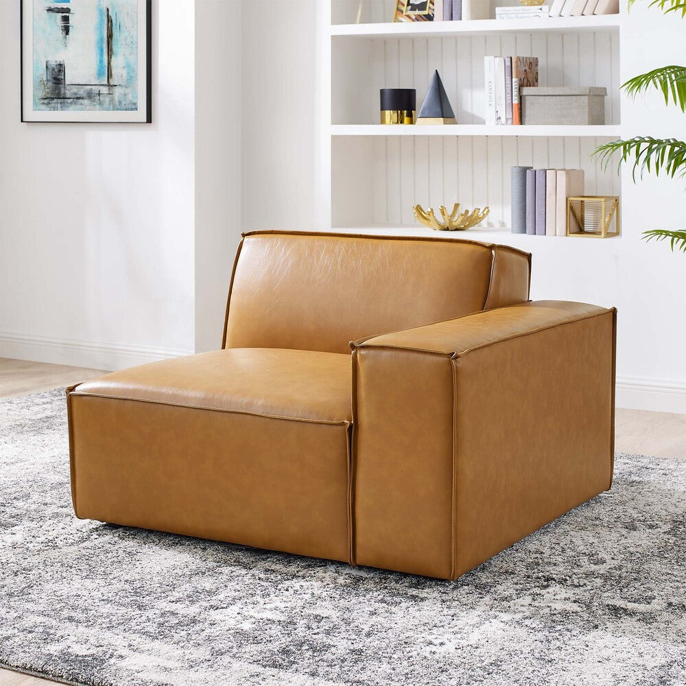 EEI-4493-TAN Restore Right-Arm Vegan Leather Sectional Sofa Chair by Modway